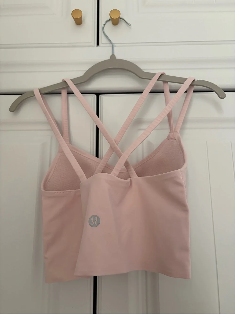 lululemon athletica Light Pink Crisscross Longline Bralette